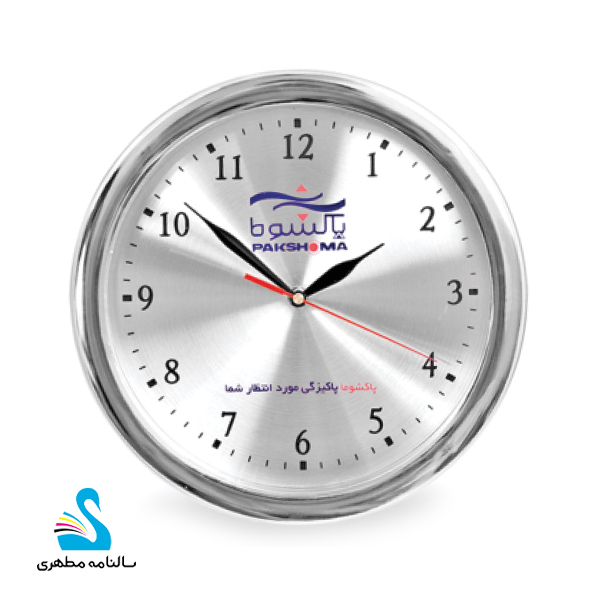 ساعت دیواری مدل 110 نقره ای ۲